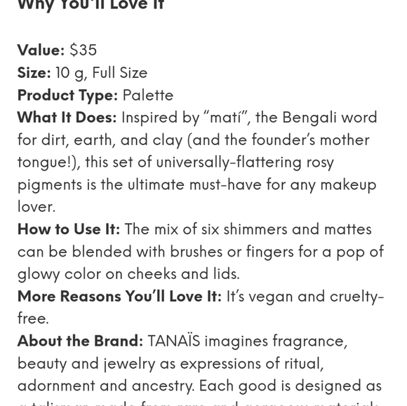 Tanaïs Matí Earth Tones Eye & Face Palette - Picture 2 of 10